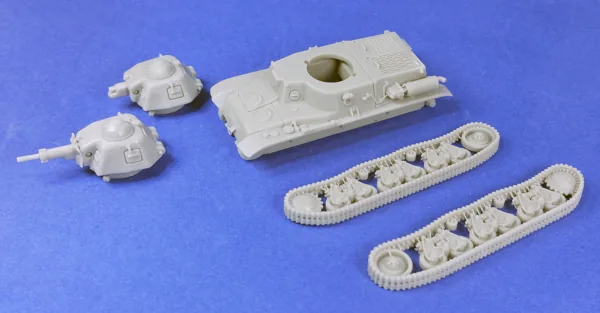 Pièces du kit résine Hotchkiss H39