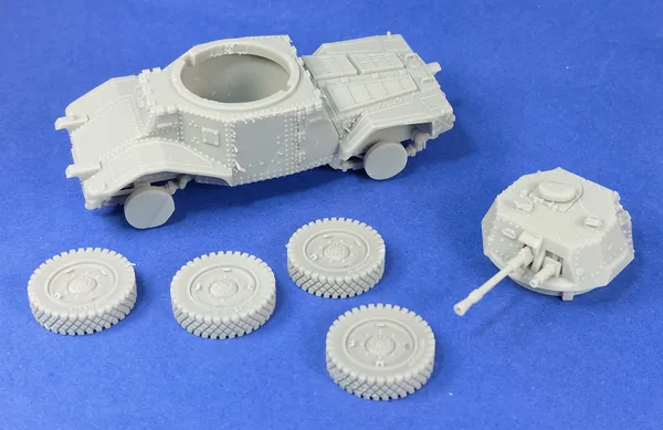 Pièces du kit résine Panhard 178