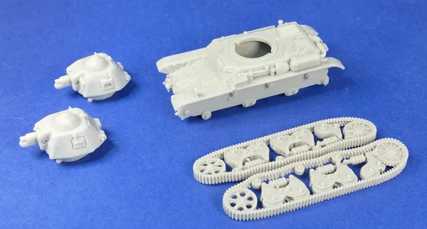 Pièces du kit résine Renault R35